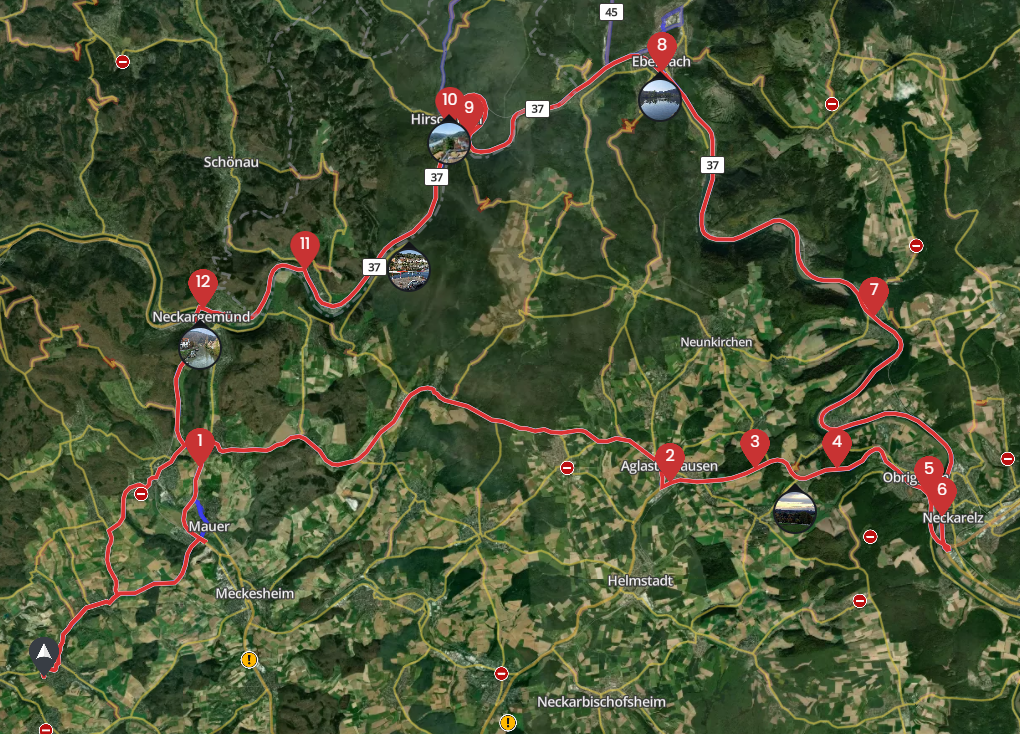 Meine Hausrunde Richtung Neckarelz